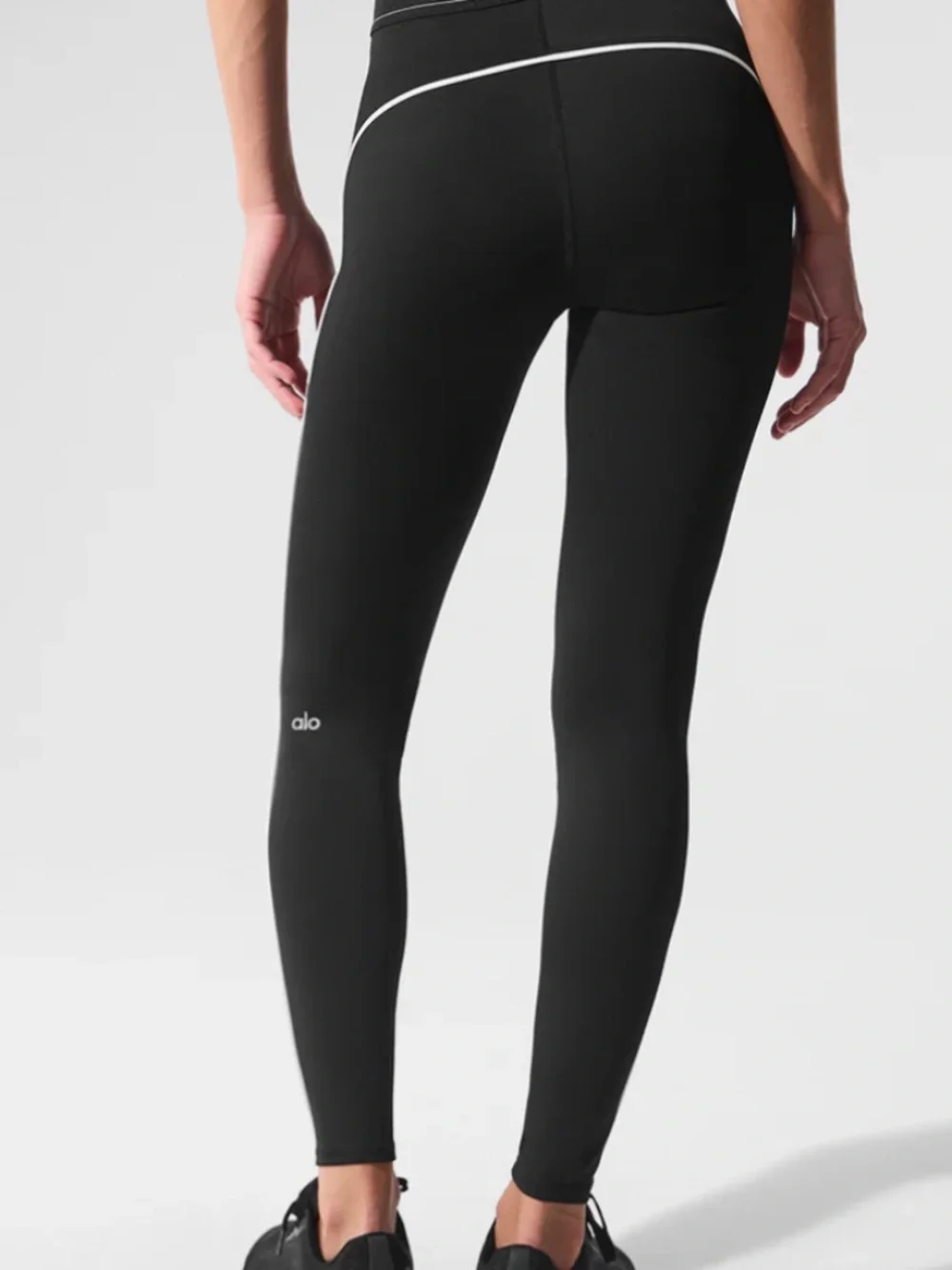 Airlift High-Waist Suit Up Legging XXS Black, White Piping